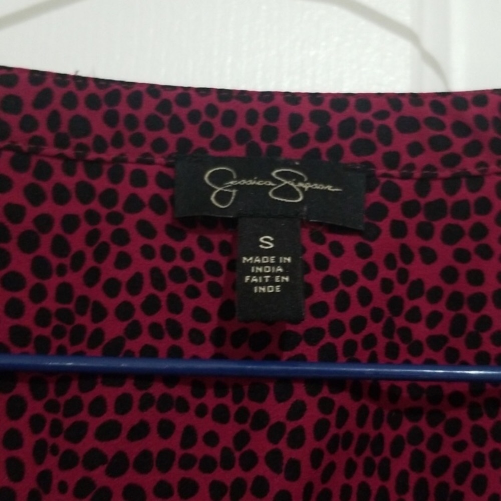 Jessica Simpson Leopard Button Up Blouse - Picture 3 of 6